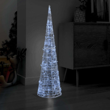 vidaXL dekoratív hideg fehér fényű LED-es akril fénykúp 120 cm karácsonyfa izzósor