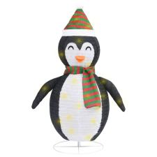 vidaXL dekoratív luxus szövet karácsonyi LED-es pingvinfigura 120 cm (328502) karácsonyfa izzósor