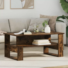  vidaXL Dohányzóasztal Füstölt tölgy 90 x 50 x 40 cm Faanyag bútor