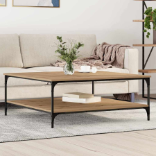 vidaXL Dohányzóasztal kézműves tölgy 100 x 100 x 40 cm Faanyag bútor