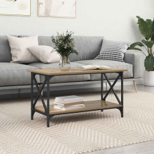 vidaXL Dohányzóasztal kézműves tölgy 80 x 45 x 45.5 cm Faanyag bútor