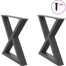 vidaXL dohányzóasztal lábak 2 db Antracit 50x(42-43,3) cm acél (4012706) bútor