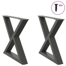 vidaXL dohányzóasztal lábak 2 db antracit 60x(42-43,3) cm acél bútor