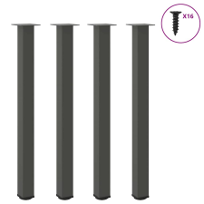 vidaXL dohányzóasztal lábak 4 db antracit 110-112 cm acél bútor