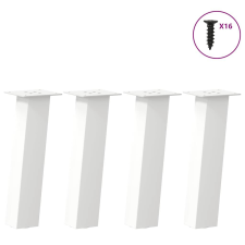 vidaXL dohányzóasztal lábak 4 db Fehér 30 cm acél bútor