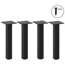 vidaXL dohányzóasztal lábak 4 db Fekete 30-32 cm Acél bútor