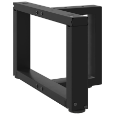 vidaXL dohányzóasztal lábak T-alakú 2 db Fekete 50x25x(30-31) cm acél bútor