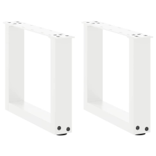 vidaXL Dohányzóasztal lábak U alakú 2 db Fehér 40x(30-31) cm Acél bútor