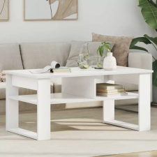  vidaXL Dohányzóasztal tárolóval Fehér 96 x 54 x 44 cm Faanyag bútor
