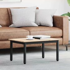  vidaXL Dohányzóasztal Természetes 70 x 50 x 36 cm Tömör fenyőfa bútor