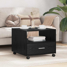 vidaXL Dohányzóasztal with Drawer Musta tammi 55 x 55 x 45 cm Faanyag bútor