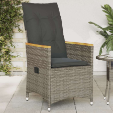 vidaXL Dönthető Kerti Szék - Szürke Polyrattan kerti bútor