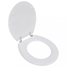 vidaXL Egyszerű tervezésű fehér MDF WC-ülőke fürdőszoba kiegészítő