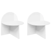  vidaXL Éjjeli asztal 2 pcs Magasfényű Fehér 40 x 35,5 x 45,5 cm