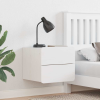 vidaXL Éjjeli asztal fiókkal 2 pcs Fehér 39 x 34 x 33 cm Tömör fenyőfa