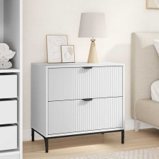 vidaXL Éjjeli asztal fiókkal Fehér 63.5 x 36 x 61 cm Faanyag bútor