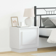 vidaXL Éjjeli asztal LED világítással Fehér 44x34,5x45 cm bútor