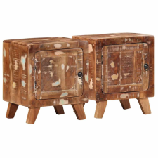 vidaXL éjjeliszekrény 2 db 40x32x46 cm tömör újrahasznosított fa bútor