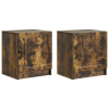 vidaXL Éjjeliszekrény 2 pcs Füstös Tölgy 43 x 34,5 x 47 cm Szerelt Fa