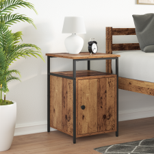 vidaXL Éjjeliszekrény 2 pcs Öreg fa Faanyag bútor