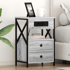 vidaXL Éjjeliszekrény 2 pcs Szürke sonoma 40 x 31 x 60 cm Faanyag bútor