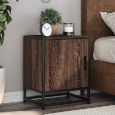 vidaXL éjjeliszekrények 2 db barna tölgy 40x31x50 cm műfából és fémből bútor