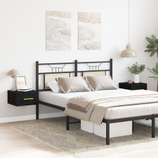 vidaXL Éjjeliszekrények 2 db Fali Fekete Tölgy 35x35x20 cm bútor