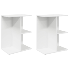 vidaXL éjjeliszekrények 2 db fehér 46,5x29x61 cm gépelt fa (858651) bútor