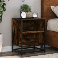 vidaXL éjjeliszekrények 2 db füstölt tölgy 40x31x50 cm Gépi fa és fém bútor