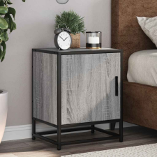 vidaXL éjjeliszekrények 2 db Szürke Sonoma Mérnöki fa és fém bútor