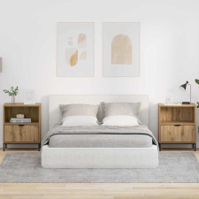 vidaXL Éjjeliszekrények 2 pcs kézműves tölgy 49 x 36 x 61 cm Faanyag bútor