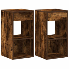 vidaXL éjjeliszekrények fiókos 2 db füstölt tölgy 35x34x66,5 cm (858722) bútor