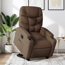 vidaXL elektromos felállást segítő barna szövet dönthető fotel bútor