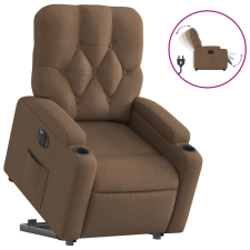 vidaXL elektromos felállást segítő barna szövet dönthető fotel (3204738) bútor