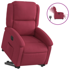 vidaXL elektromos felállást segítő bordó bársony dönthető fotel (3204327) bútor