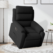 vidaXL elektromos felállást segítő fekete bársony dönthető fotel bútor