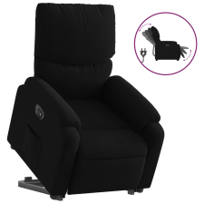 vidaXL elektromos felállást segítő fekete szövet dönthető fotel (3204850) bútor