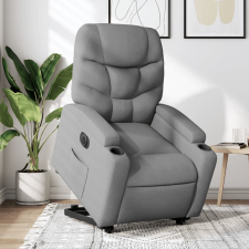 vidaXL elektromos felállást segítő világosszürke szövet dönthető fotel bútor