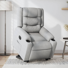 vidaXL elektromos felállást segítő világosszürke szövet dönthető fotel (3206579) bútor