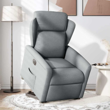 vidaXL elektromos felállást segítő világosszürke szövet dönthető fotel (3303154) bútor