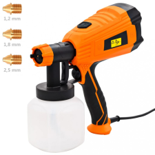 vidaXL Elektromos festékszóró pisztoly 3 szórófejjel 500 W 800 ml festékszóró pisztoly