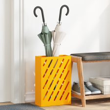 vidaXL Esernyőtartó Mustár sárga Fém Standard Esernyőtartó bútor