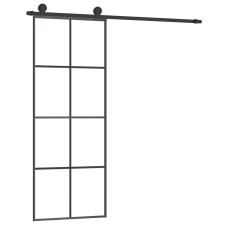 vidaXL ESG üveg és alumínium tolóajtó fémszerelvény-szettel 76x205 cm (3152139) nyílászáró