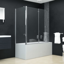 vidaXL ESG zuhanykabin összecsukható ajtóval 120 x 68 x 140 cm kád, zuhanykabin
