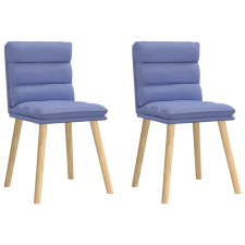 vidaXL étkezőszékek 2 db Jeans kék szövet bútor