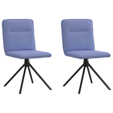 vidaXL étkezőszékek 2 db Jeans kék szövet bútor