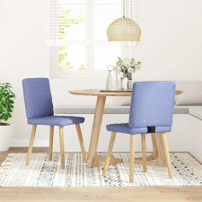 vidaXL étkezőszékek 2 db Jeans kék szövet bútor