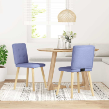 vidaXL étkezőszékek 2 db Jeans kék szövet (4101078) bútor