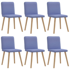 vidaXL étkezőszékek 6 db Jeans kék szövet bútor