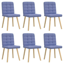 vidaXL étkezőszékek 6 db Jeans kék szövet bútor